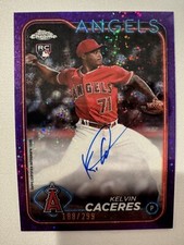 2024 Topps Chrome Auto Purple Speckle Refractor #RA-KC Kelvin Caceres /299