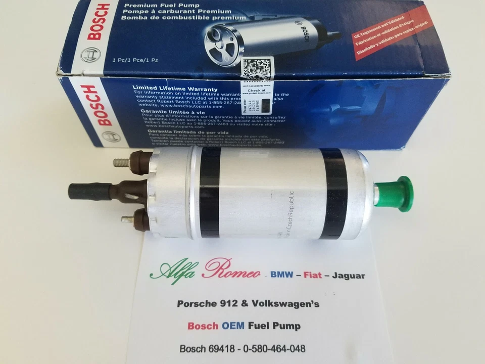 OEM Bosch Fuel Pump-Alfa Romeo Spider , Milano, GTV6 ,Fiat 124 & X1/9 - BMW -TR7 - Image 2 of 4