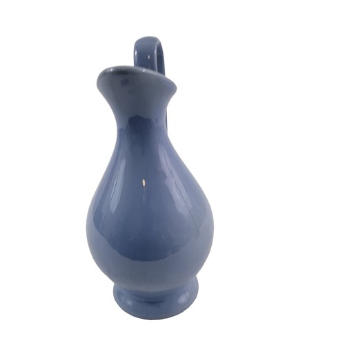 Vintage Foster’s Orange Blossom Collectible Blue Vase Pottery Pitcher w/ Handle - Picture 3 of 20
