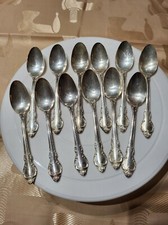 12pcs-Vintage "Silver Fashion" Tea Spoons Holmes  Edwards Inlaid IS Deepsilver