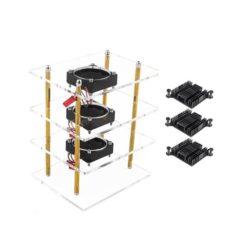 Acrylic for Case forOrangePi 5Plus with Quiet Cooling Fan with Heatsink Pads - Photo 9/11