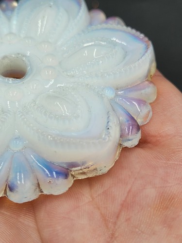 Antique 2.75" Victorian Opalescent Flower Nouveau Curtain Tie Back - Picture 9 of 19