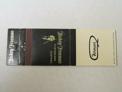 V149 Matchbook Cover Hickey Freeman clothes Furmans Rochester NY New York