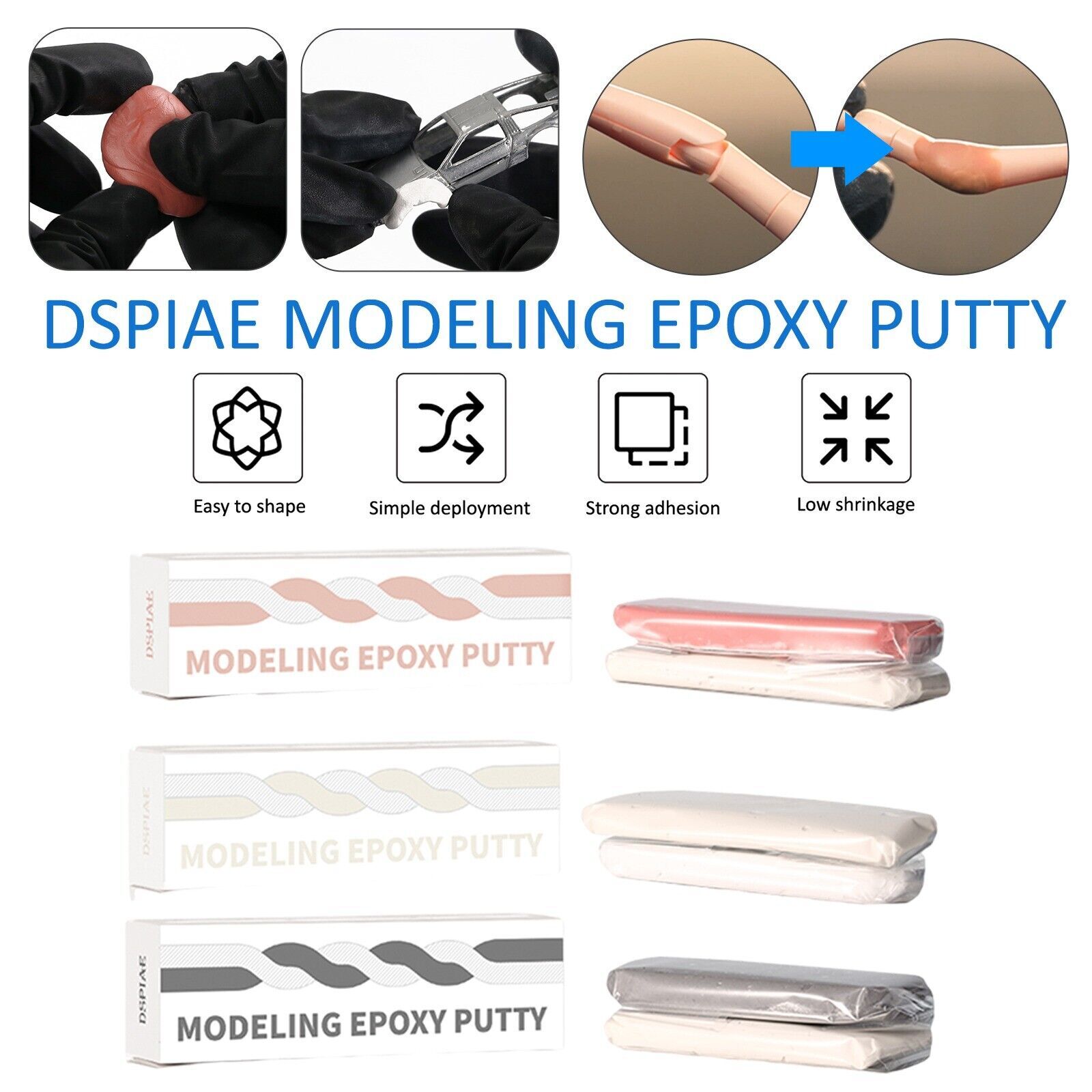 For DSPIAE Milliput Standard Colorful Epoxy Modeling Putty Model Detailing Tool