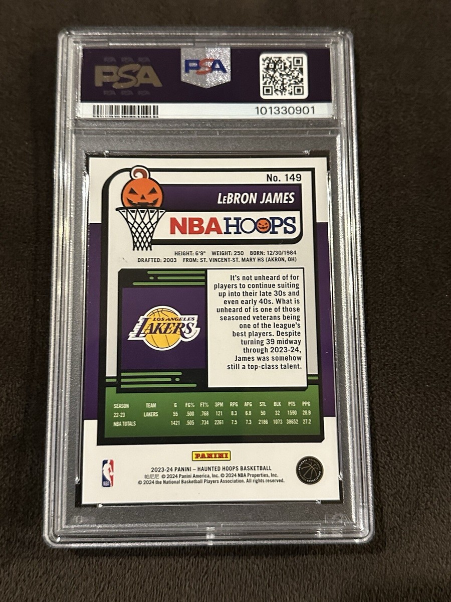 NBA COLLECTOR レブロン シークレットあり PSA 9 2023-24 NBA Hoops LeBron James Card #149 Haunted Hoops Candy