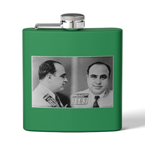 Al Capone Gangster Mobster Flask, 6oz Stainless Steel Hip Flask - Picture 10 of 17