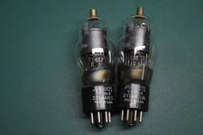 6K7G JAN VT-86-A Sylvania Audio Receiver Power Vacuum Tubes Tested Pair