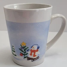 Snowman Christmas Mug Cup Royal Norfolk Coffee Tea Hot Cocoa Holiday Home Decor