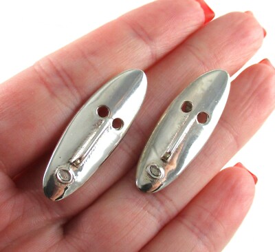 .925 Sterling Silver Mask Earrings Statement Tribal Easter Island? Artistic
