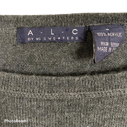 A.L.C US Sweaters Gray Women's size 6 Long Sleeve Pockets Old Money Minimalist - Picture 3 of 4