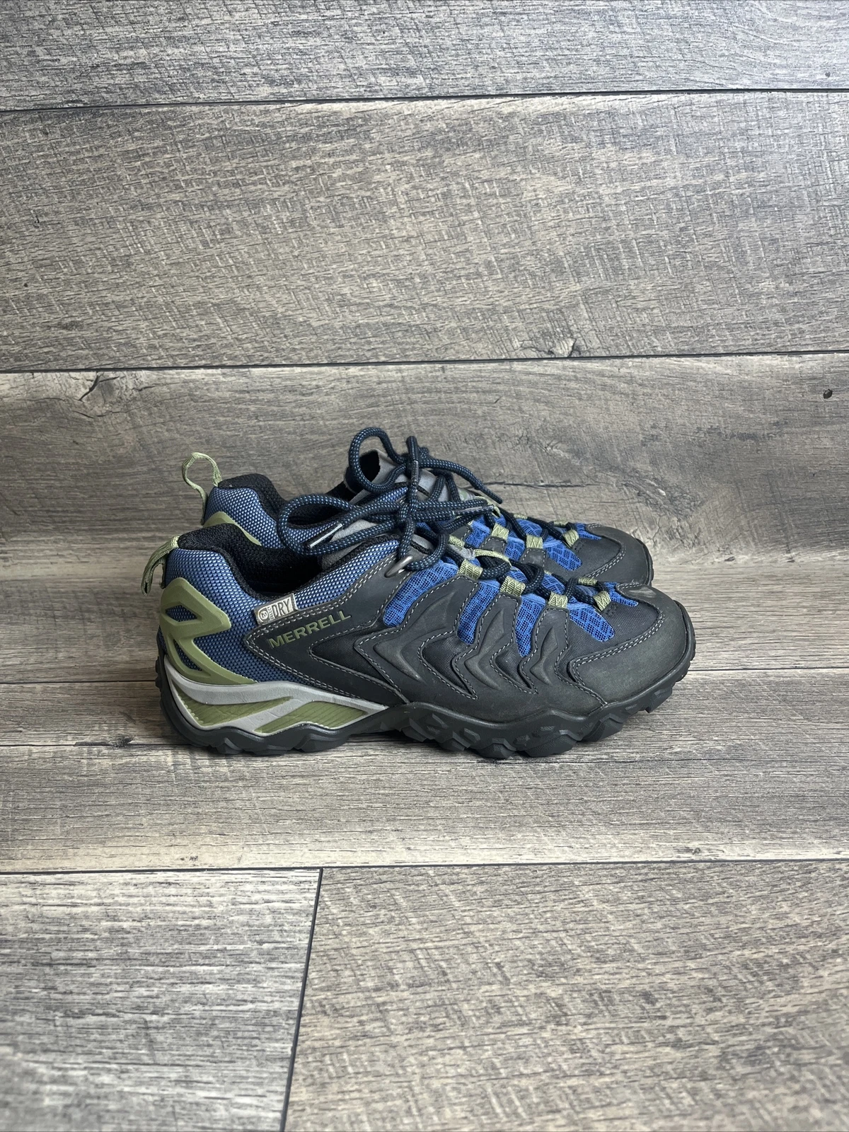 Merrell Select Dry Hiking Shoes Castle Rock Nubuck Tahoe Blue Mesh Mens 7M