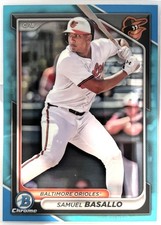 2024 Bowman Draft - Chrome Samuel Basallo #BDC-128 Sky Blue Refractor (RC)