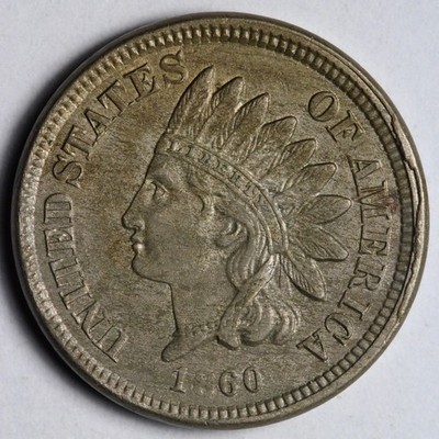 1860 Indian Head Cent Penny UNC *UNCIRCULATED* MS E131 KCCQ