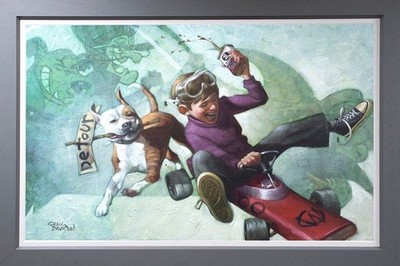 Diese doppelten Do-Badders - Brett von Craig Davison. Gerahmt, Signiert Limitiert