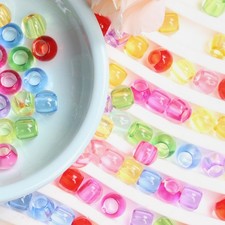 Acrylic Hair Accessories 8mm 10mm For Beads Jumbo Braid Dreadlock 4mm Big Hole