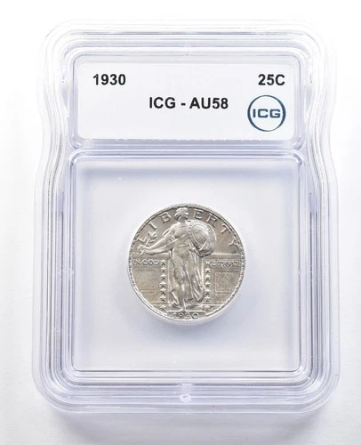 1930 Standing Liberty Quarter AU58 ICG *5022