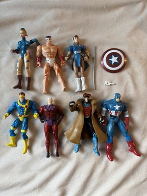 Marvel Vs Capcom Toybiz Toy Biz Lot 1999 Gambit Chun-Li Cammy Magneto Ryu 6