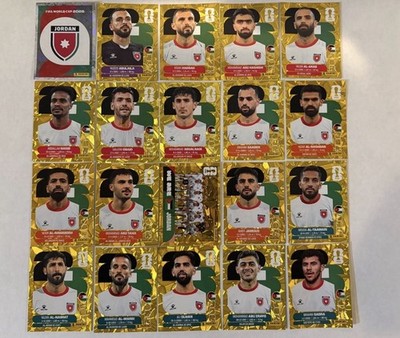 JORDANIA Panini FIFA World Cup 2026 Gold Crumple Stickers - YOU PICK - A-Z