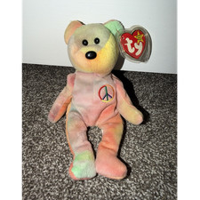 Ty Beanie Babies  Peace  RARE. Tie-Dye Plush 1996. RETIRED.PVC.
