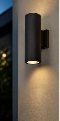 WAC Lighting DS-WD06-S930S-BK LED Outdoor Wall Sconce Black 3000K New