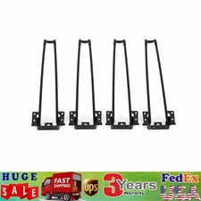 Black Coffee Table Metal Hairpin Legs Collapsible Solid Iron Bar Black Set of 4