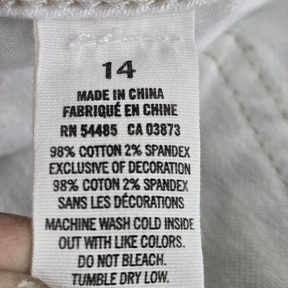 Pantalones Cortos Mujer American Eagle 14 Blanco Denim Cintura Interior Foto 4 de 4