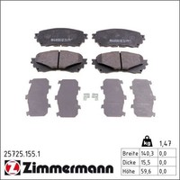 Zimmermann 25725.155.1 Bremsbelagsatz FüR Mazda 6 GJ GL