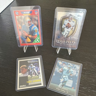 #ad Troy Aikman Card Lot 4 1991 Dallas Cowboys Pro Set Pinnacle Topps Chrome $7.99