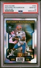 2023 Panini Score Football Circular Anthony Richardson #304 PSA 9