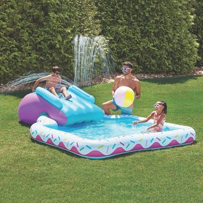 Members Mark inflatable donut pool & slide And Beach Ball