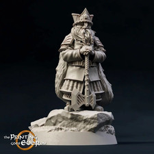 Dwarven King   28mm Dwarf Hero Miniature   LotR MESBG Compatible