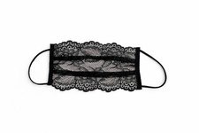 Black Lace Face Mask Non Medical Elegant Lace Mask, Soft Non-Itchy Lace