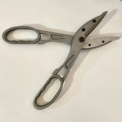 Aluminum Power Snips w/ Carbon Blades 12  Scissors For Tin Copper Vinyl Etc.
