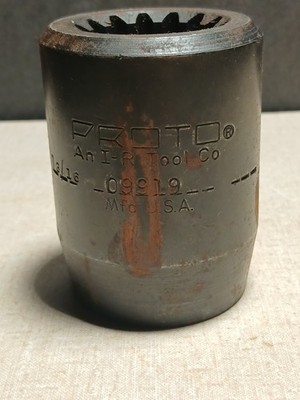 Proto 09919 1-3/16-inch 6-Point #5 Spline Drive Impact Socket 1.75Lbs TorquePlus