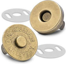 Coobigo 24Sets Magnetic Snaps for Purse Closures 18Mm Magnetic Fastener