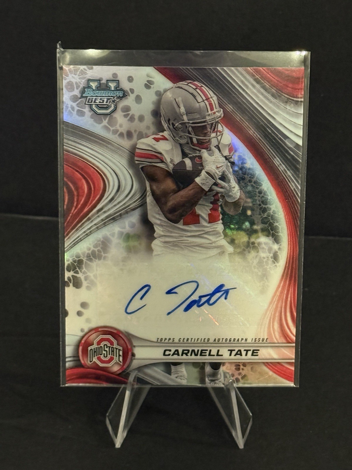 2024 Bowman U Best Football Carnell Tate Auto No. BOA-CT Ohio State Buckeyes