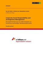 Corporate Social Responsibility Und Strategisches Management Anonymous
