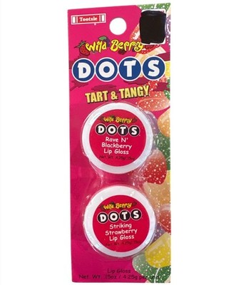 2003 Lotta Luv DOTS Rave N Blackberry & Striking Strawberry Lip Gloss Balm RARE!