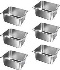 WantJoin Steam Table Hotel Pans 1/2 Half Size 4 Inch Size, 4" Deep 