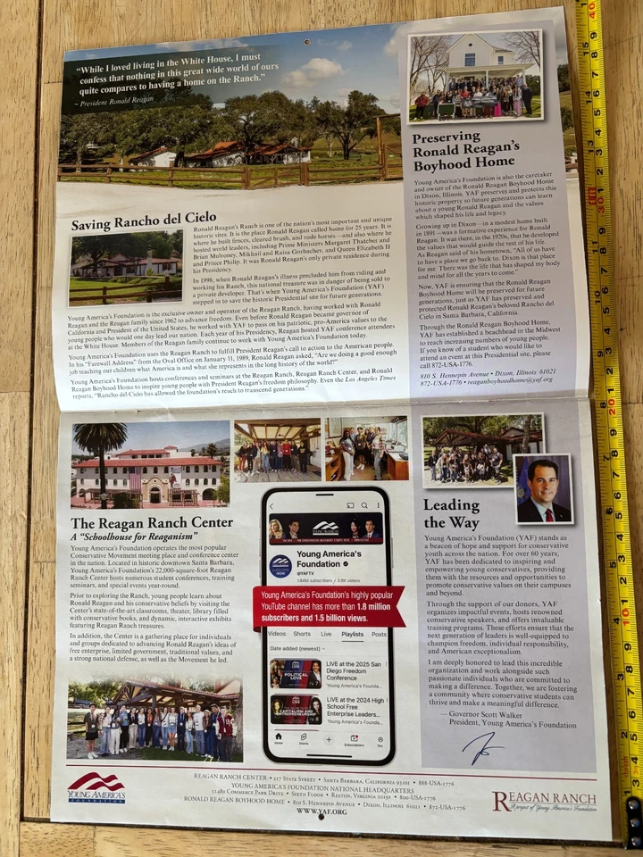 Young America's Foundation - Reagan Ranch - 2026 - Calendario de pared de 12 meses Foto 3 de 4