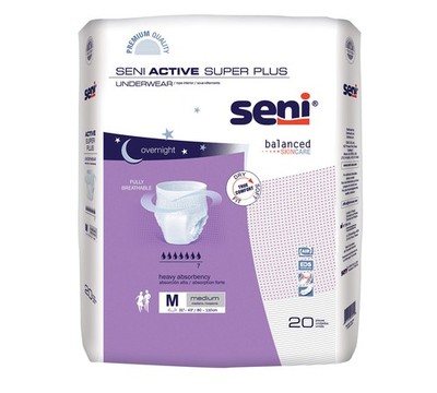 Active Super Plus Unisex Adult Incontinence Underwear, Heavy Absorbency, Pull...