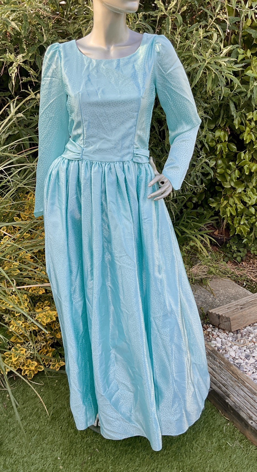 Vintage mint Green Bridesmaid Dress Theatre Victorian Hen Party S