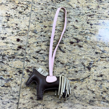 HERMES Rodeo PM Pony Charm - Chocolat/Crème/Rose Darling (JP)