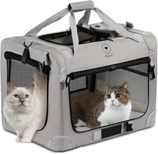 Cat Carrier Pegic Extra Large for 2 Cats, Portable Soft Sided Large Pet Carrier