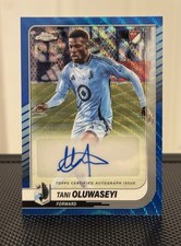 2025 Topps Chrome MLS Tani Oluwaseyi Blue Wave Auto /150 Minnesota United #CA-OL