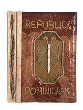 Handmade Photo Album Republica Dominicana 4"x6" Pictures Leaf Coconut Stem Decor