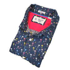 Original Penguin Heritage Slim Fit Mens M Geometric Bold Fireworks Effect Palms