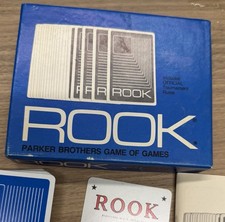 Vintage Parker Brothers 1972 Rook Card Game Blue Box Official Rules Complete