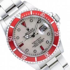 Rolex Rolex Submariner Date Mens Watch Steel White Dial Red Insert Oyster 40mm 16610