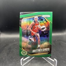 2025 Panini Prizm WNBA Green Prizm #121 Brittney Sykes